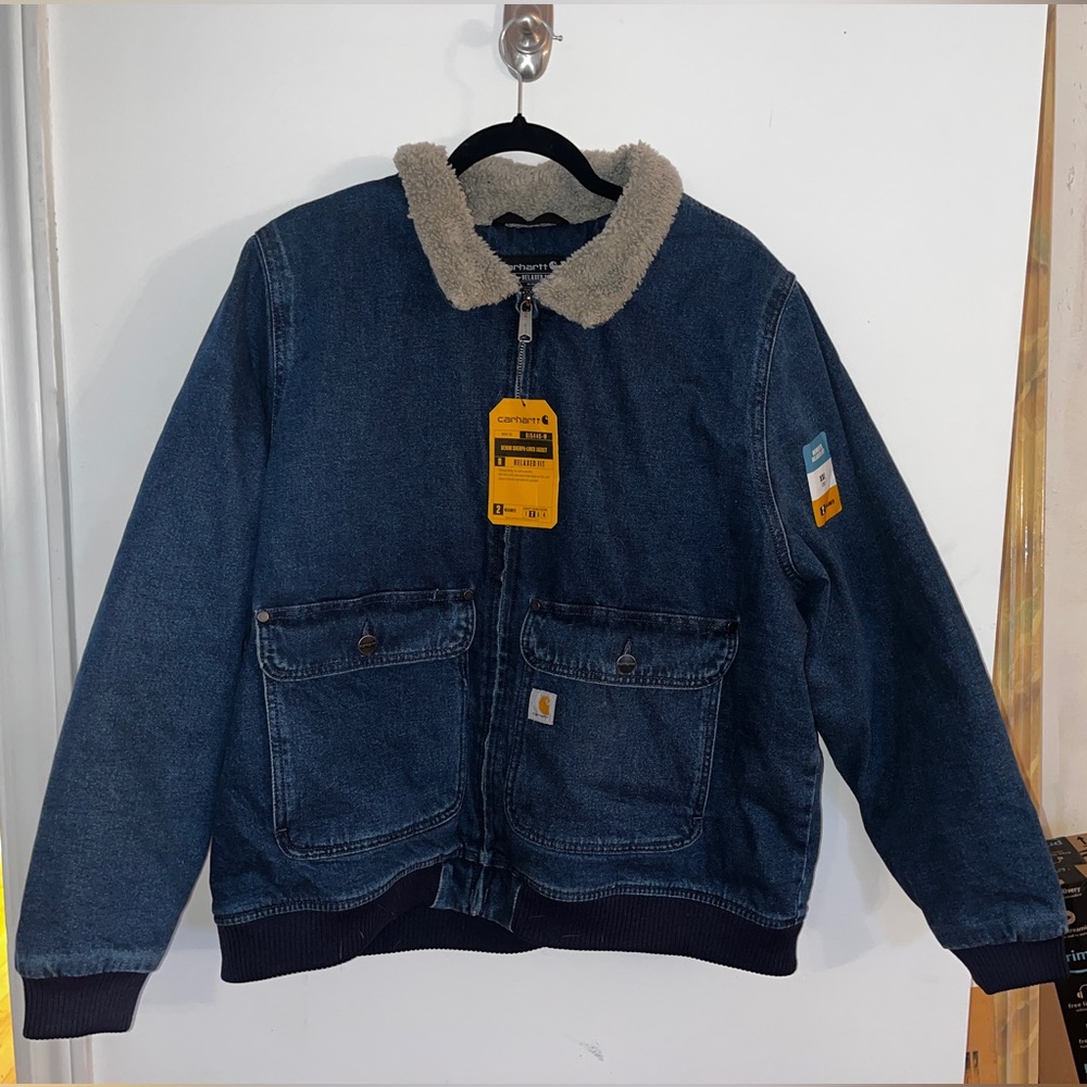 XXL Women’s Carhartt Sherpa Denim Bomber Jacket
